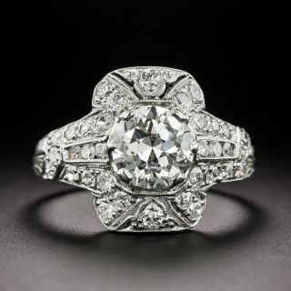 Art Deco 1.19 Carat Diamond Engagement Ring - GIA  J I1  - 3
