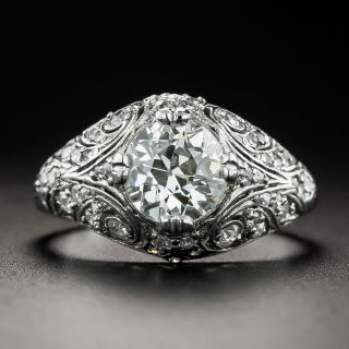 Art Deco 1.19 Carat Diamond Engagement Ring - GIA K VS2 - 2