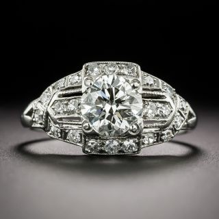 Art Deco 1.20 Carat Diamond Engagement Ring - GIA J SI2 - 3
