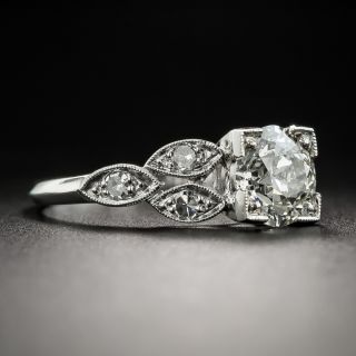 Art Deco 1.20 Carat Diamond Platinum Engagement Ring - GIA J VS2