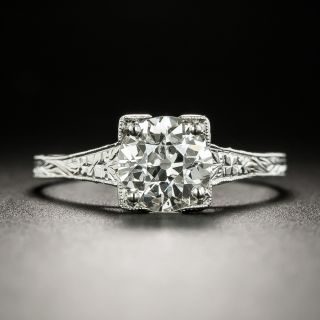 Art Deco 1.20 Carat Diamond Solitaire Engagement Ring - GIA I SI1 - 3