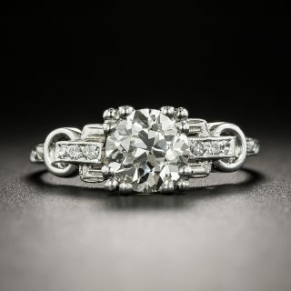 Art Deco 1.21 Carat Diamond Engagement Ring - GIA  J SI2 - 3