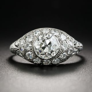 Art Deco 1.22 Carat Diamond Platinum Engagement Ring - GIA J SI1 - 2