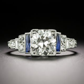 Art Deco 1.26 Carat Diamond Engagement Ring - GIA K SI1 - 7