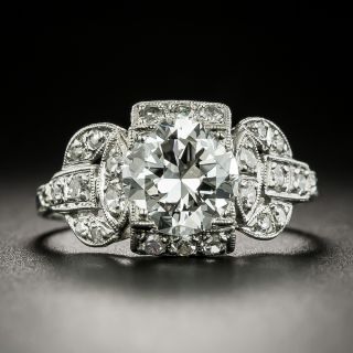 Art Deco 1.30 Carat Diamond Engagement Ring - GIA E SI1 - 2