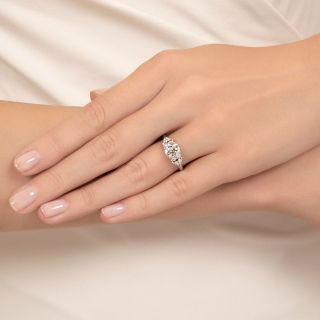 Art Deco 1.31 Carat Diamond Engagement Ring by Birks - GIA K VS2