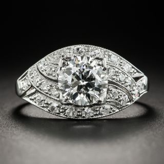 Art Deco 1.31 Carat Diamond Platinum Engagement Ring - GIA I VVS2 - 2