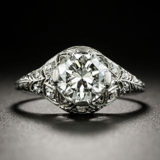 Art Deco 1.36 Carat Diamond Engagement Ring - GIA I VS2  - 2
