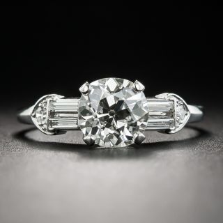 Art Deco 1.36 Carat Diamond Platinum Engagement Ring - GIA J VS1 - 2