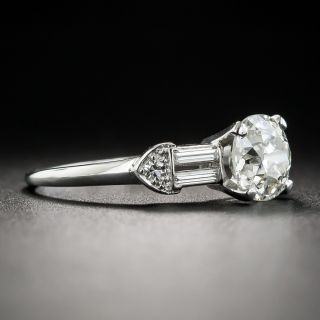 Art Deco 1.36 Carat Diamond Platinum Engagement Ring - GIA J VS1