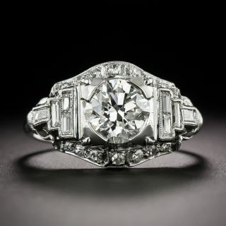Art Deco 1.41 Carat Diamond Engagement Ring - GIA J VS1 - 3