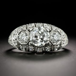 Art Deco 1.42 Carat Diamond Domed Ring -  GIA K SI2 - 3
