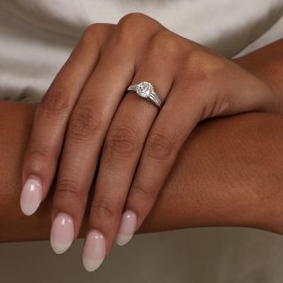 Art Deco 1.45 Carat Diamond Engagement Ring - GIA D VS1