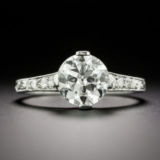Art Deco 1.46 Carat Diamond Solitaire Engagement Ring - GIA  I SI1 - 3
