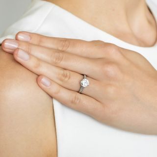 Art Deco 1.46 Carat Diamond Solitaire Engagement Ring - GIA  I SI1