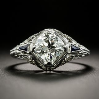 Art Deco 1.49 Carat Diamond Engagement Ring - GIA K SI1 - 1