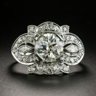 Art Deco 1.50 Carat Diamond Engagement Ring - GIA L VS1 - 2