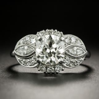 Art Deco 1.51 Carat Diamond Engagement Ring - GIA L VS2 - 3