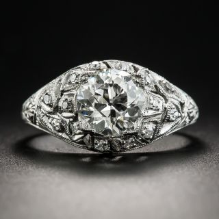 Art Deco 1.52 Carat Diamond Engagement Ring - GIA K SI1 - 2