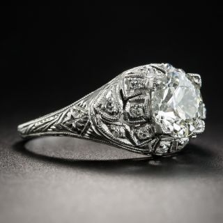 Art Deco 1.52 Carat Diamond Engagement Ring - GIA K SI1
