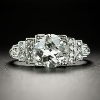 Art Deco 1.52 Carat Diamond Engagement Ring - GIA K VS2 - 2