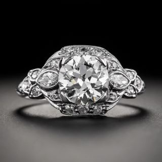 Art Deco 1.55 Carat Diamond Engagement Ring - GIA J VS1 - 2
