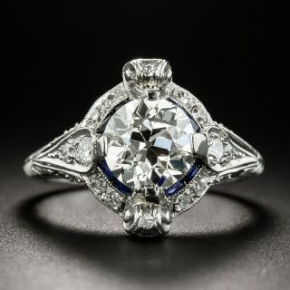 Art Deco 1.55 Carat Diamond Engagement Ring  - GIA J VS2 - 3