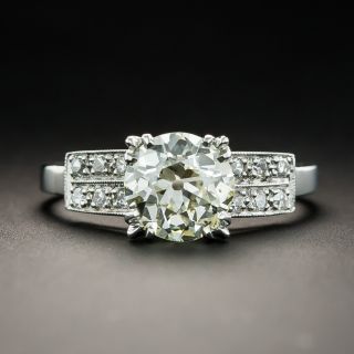 Art Deco 1.56 Carat Diamond Engagement Ring - GIA O-P SI1 - 3