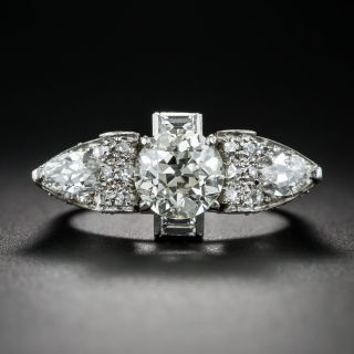 Art Deco 1.61 Carat Diamond Scrolled Engagement Ring -  GIA K VVS2 - 6
