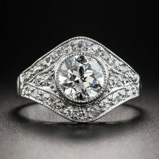 Art Deco 1.61 Carat Platinum Diamond Engagement Ring - 1