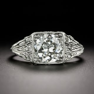 Art Deco 1.63 Carat Diamond Engagement Ring - GIA J VS2 - 3