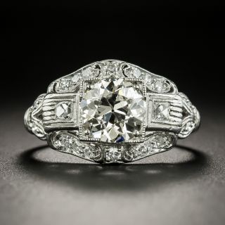 Art Deco 1.63 Carat Diamond Engagement Ring - GIA L SI2 - 3