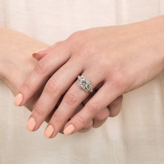Art Deco 1.64 Carat Diamond Engagement Ring - GIA H VS2
