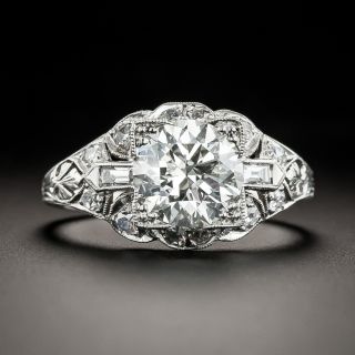 Art Deco 1.64 Carat Diamond Engagement Ring - GIA K VS1 - 2