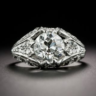Art Deco 1.69 Carat Diamond Engagement Ring - GIA I VS1  - 3