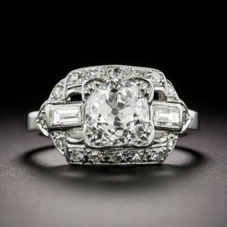Art Deco 1.71 Carat Diamond Engagement Ring, GIA - I SI2 - 2