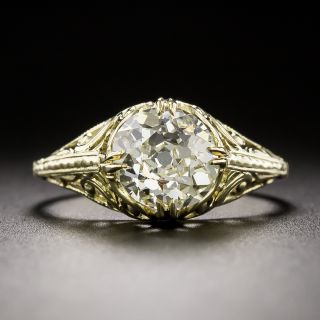 Art Deco 1.71 Carat Diamond  Solitaire Engagement Ring - GIA L SI1 - 2