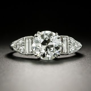Art Deco 1.73 Carat Diamond Engagement Ring - GIA J SI1 - 3