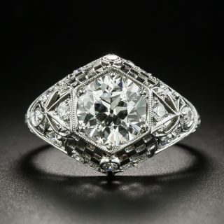 Art Deco 1.74 Carat Diamond Engagement Ring - GIA I SI2 - 2