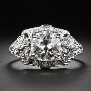 Art Deco 1.75 Carat Diamond Engagement Ring - GIA L VS1 - 7