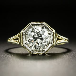 Art Deco 1.80 Carat Diamond Solitaire Ring - GIA O-P VS1 - 1