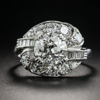 Art Deco 1.84 Carat Diamond Platinum Engagement Ring - GIA J VS1 - 1