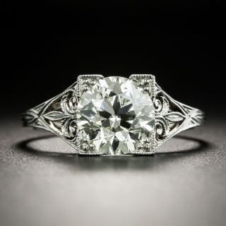 Art Deco 1.92 Carat Diamond Engagement Ring - GIA N VS2 - 2