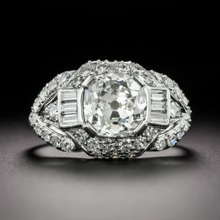 Art Deco 2.00 Carat Old Mine-Cut Diamond Ring - GIA  J VS1 - 3