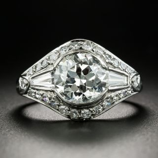 Art Deco 2.05 Carat Diamond Engagement Ring - GIA  I VVS2 - 2