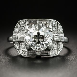 Art Deco 2.07 Carat Diamond Engagement Ring - GIA H VS1 - 1