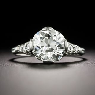 Art Deco 2.17 Carat Diamond Engagement Ring - GIA I SI2 - 2