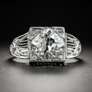 Art Deco 2.21 Carat Diamond Platinum Engagement Ring - GIA I SI2 - 2
