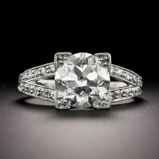 Art Deco 2.22 Carat Diamond Engagement Ring - GIA K VS1 - 3