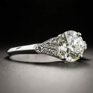 Art Deco 2.28 Carat Diamond Engagement Ring - GIA